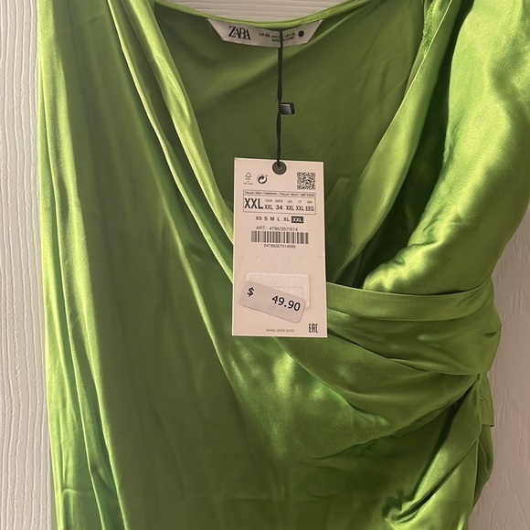 Zara Draped Lingerie Style Dress - Picture 4 of 8